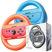 BRHE Steering Wheels for Nintendo Switch 2 2025 JoyCons, Racing Wheels for Mario Kart 8,Anti-Slip Grip & Plug-and-Play, Wheel Accessories for Switch 2