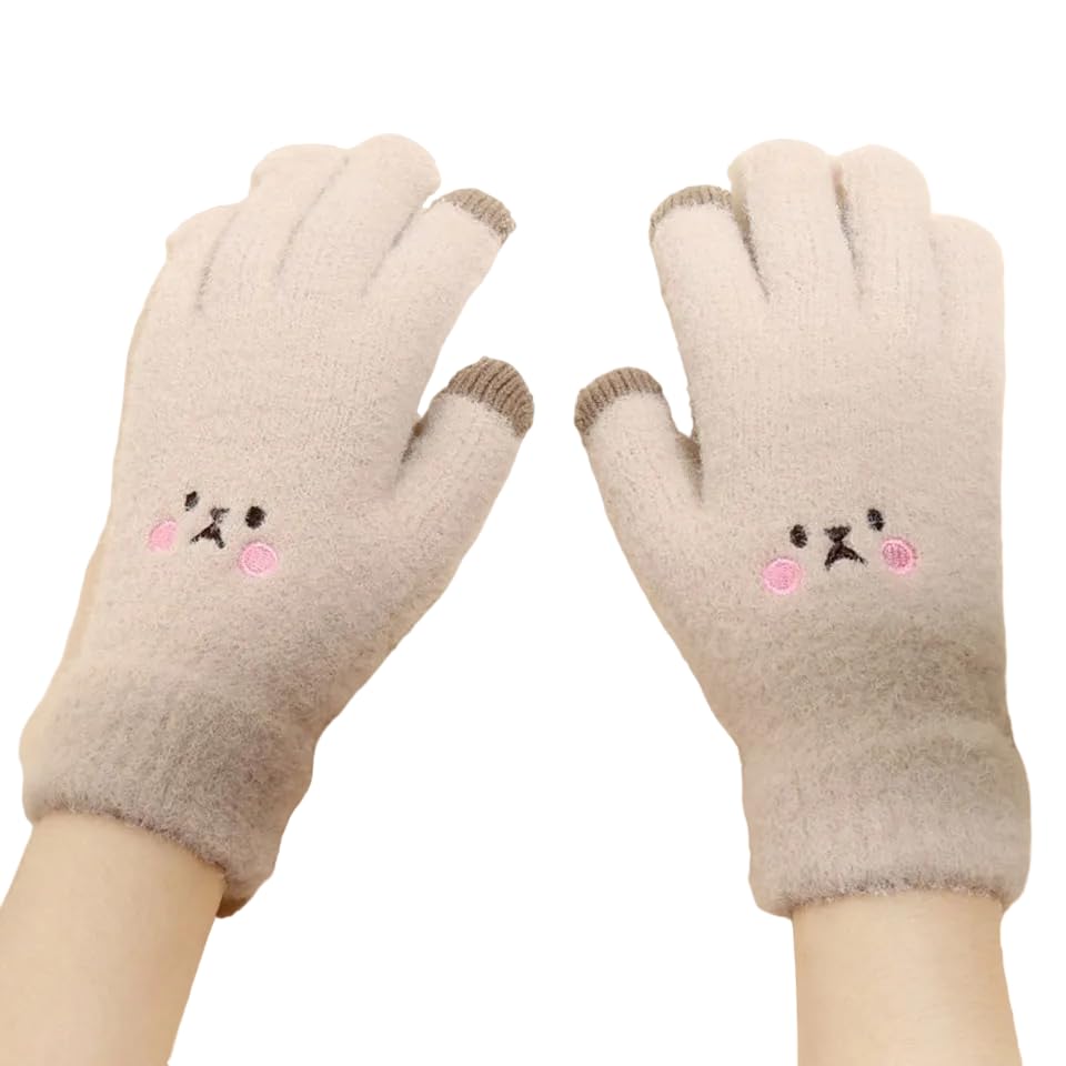 Acrylic Woolen Winter Gloves for Women & Girls, fits everyone | Woolen Knitted Hand Gloves Free Size