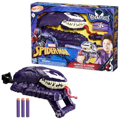 NERF Hasbro Marvel Spider-Man VenomVersus Marvel's Venom Action Blaster, Spider-Man Rollenspielzeug