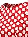 Dressystar 1956 Women Vintage Cocktail Dress 1950s Retro Rockabilly Prom Dresses Cap-Sleeve Red White Dot B 2XL