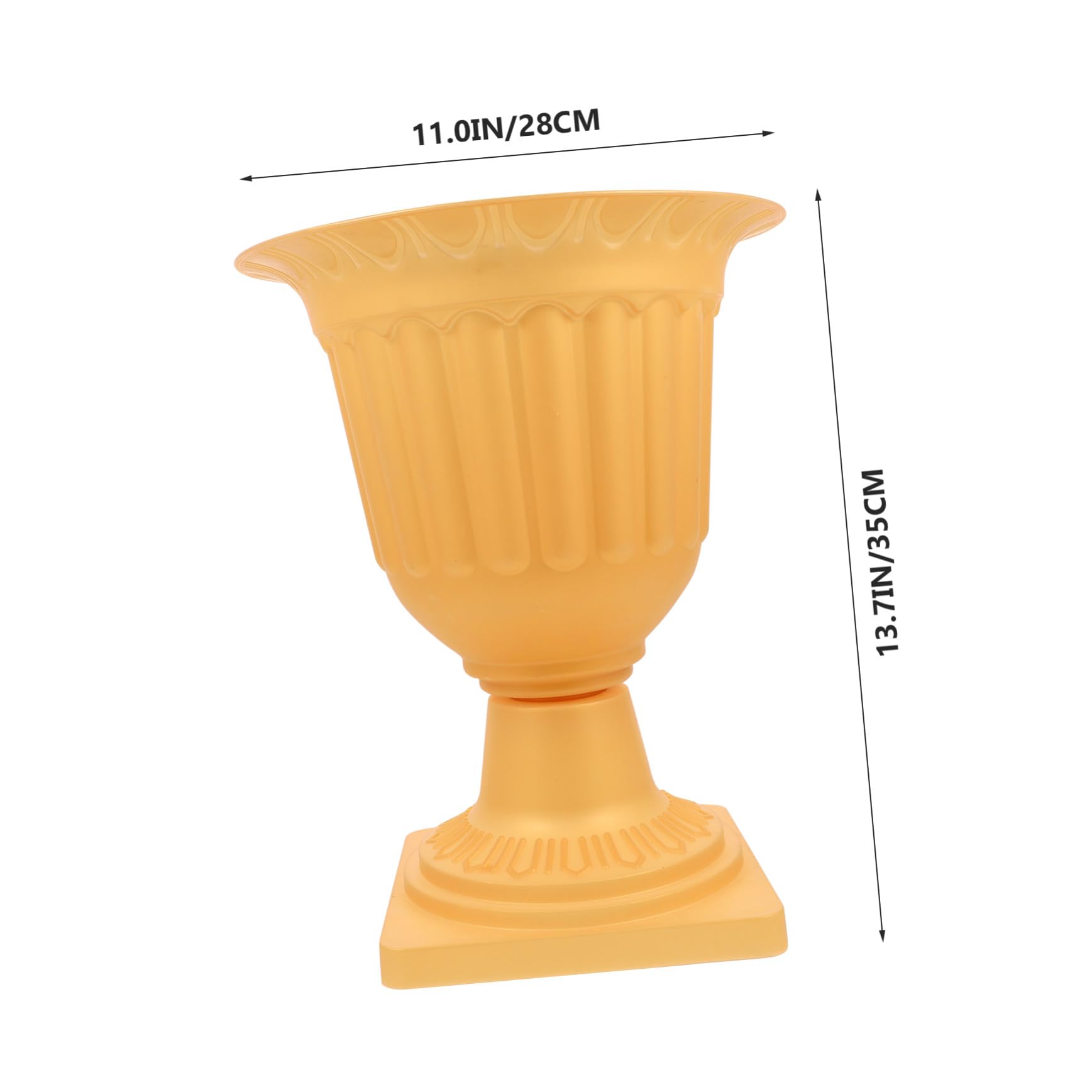 2 Szt. Roman Flowerpot European Style Planter for Wedding Party And Outdoor Garden Decoration Plastic Grecian Flower Pot for Balcony Porch Courtyard And Road Guiding