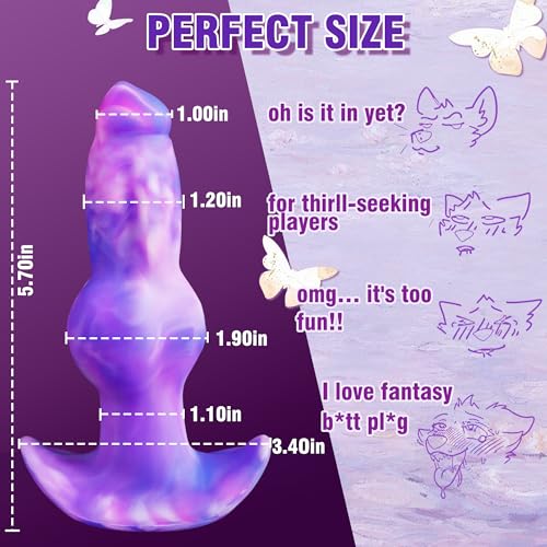 5.7" Fantasy Thrusting Butt Plug, Monster Knot Dildo Vibrating Butt Plug - Image 4