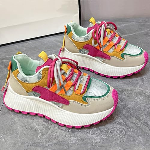 Walking Shoes Women Fashion Colorful Platform Sneakers Non-Slip Breathable Athletic Shoes for Everyday2