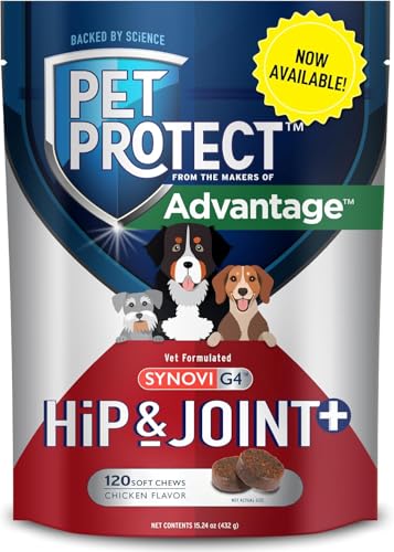 Synovi G4 Dog Joint Supplement Chews, 120-Count, for Dogs of All Ages, Sizes and Breeds