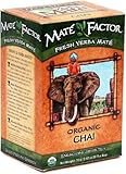 The Mate Factor Yerba Mate Energizing Herb Tea, Chai, 20 Tea Bags (Pack of 3)