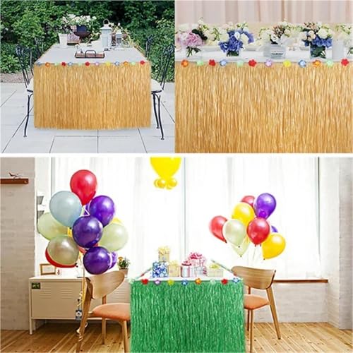 Jupe de table en herbe 276cm pour cacher les pieds de table - 4