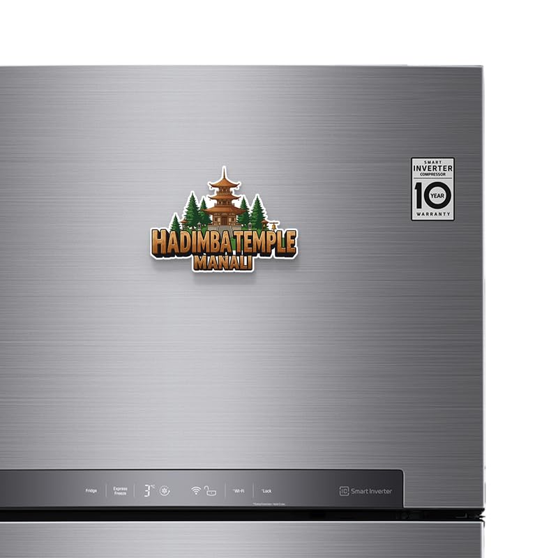 Image of Hadimba Temple Fridge Magnets, Glossy Finish, Stylish Magnet for Fridge, Wardrobe & Metal Surfaces