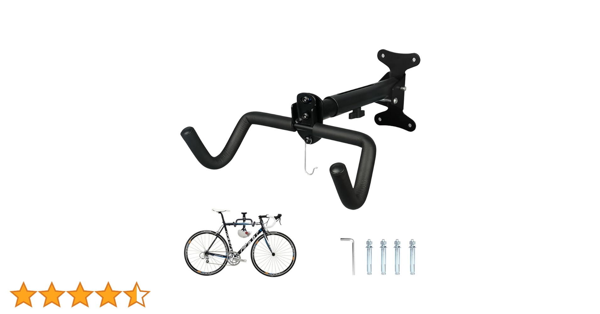 Amazon | 自転車 壁掛け 自転車 吊り下げフック 1個 角度調整