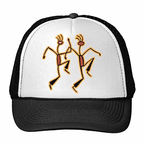 Casquette de camionneur enfants au motif Egypte imprimé jaune et rouge