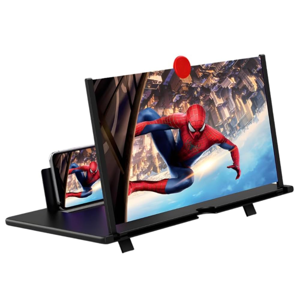 Elevea 𝟏𝟓-𝐘𝐞𝐚𝐫 𝐋𝐨𝐧𝐠-𝐋𝐢𝐟𝐞 𝐖𝐚𝐫𝐫𝐚𝐧𝐭𝐲 Phone Screen Magnifier 12 Inch with Adjustable Stand, Mobile Video Amplifier Screen Enlarger, Portable Foldable Screen for Movie Videos Watching-picture-32
