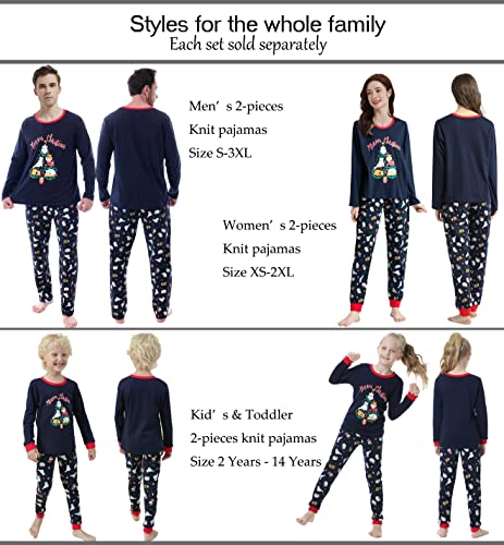 Family Matching Pajama Sets Cute Christmas Tree Sleepwear Snowman Holiday PJS for Couples and Kids3