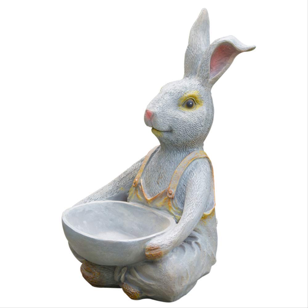 Statuette da Giardino Decorazione Statua Decorazione da Giardino Cortile Ornamenti da Giardinaggio per Esterni Resina Coniglio Piccoli Animali
