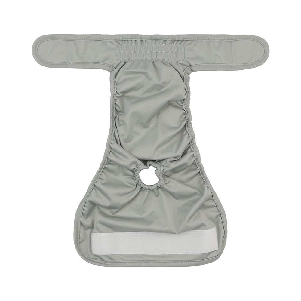 Treer Dog Nappies Female Breathable Soft Absorbent Pet Diapers Comfortable Puppy Sanitary Pants Durable Washable Period Pants for Pet Incontinence/Long Travels (S,grey)