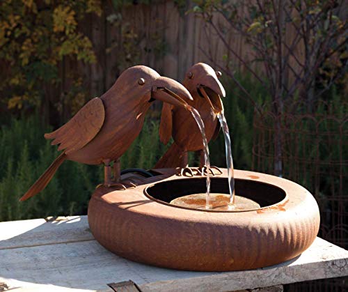 Park Hill Collection Eag82178 Folk Art Crows Fountain, 24-Inch Length #TOP2