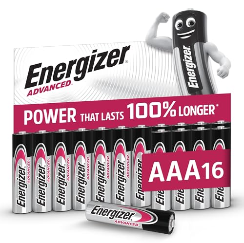 Energizer Advanced - AAA Batterien (16 Stück) - 1,5V Alkali-Batterien - Leistungsstark und Langlebig - Made in EU - 100% plastikfreie Verpackung - 10 Jahre lagerfähig [Exklusiv bei Amazon]