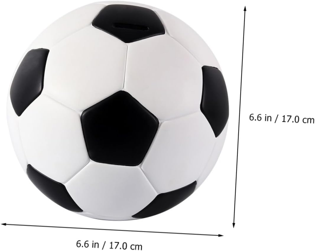 Football Piggy Bank for Kids Soccer Shaped Coin Bank Decorative Saving Jar for Boys and Girls Fun Home Decor for Saving Money and Coins