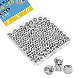 112pcs 1/4'-20 Lock Nuts, 304 Stainless Steel (1/4'-20) Locknuts,Standard Inch Nylock Nuts Dimensions,Nylon Insert Hex Lock Nuts