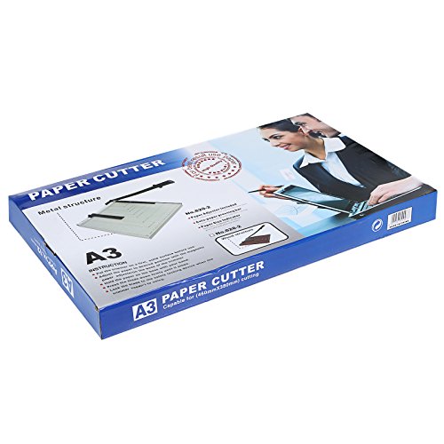 A2-B7 Paper Trimmer Paper Cutter Heavy Duty Trimmer Gridded Paper Photo Guillotine Craft Machine 18 inch Cut Length 12 Sheets Capacity for Office Home Use (Red)