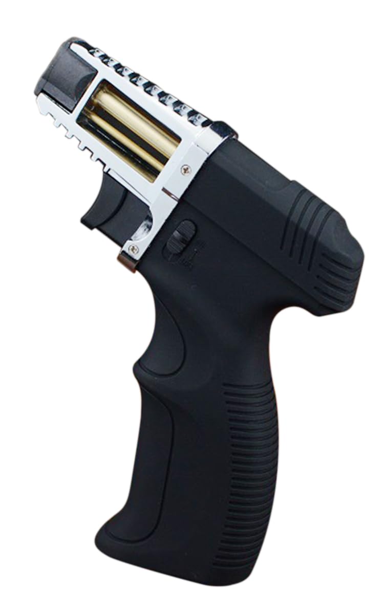 strong torch welding gas lighter gun windproof cigar lighter with Recyclable inflatable