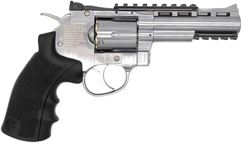 Miniatura 5 de Pistola BB Bear River Exterminator, revólver de aire comprimido de 4 pulgadas, de cromo, calibre 0.177, con cartuchos de CO2 BBperdigones, usa