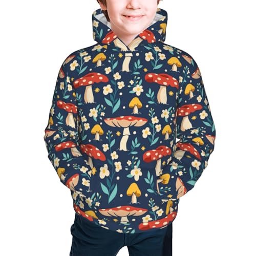 Colorful Mushrooms Kid Hoodies Boys Sweatshirts Girls Pullover with Pocket3