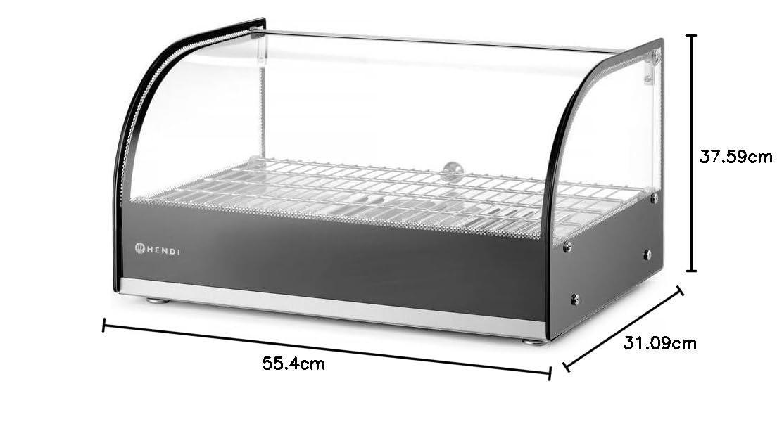 HENDI Expositor de calentamiento de un nivel - un nivel - 230V / 400W - 554x376x(H)311 mm
