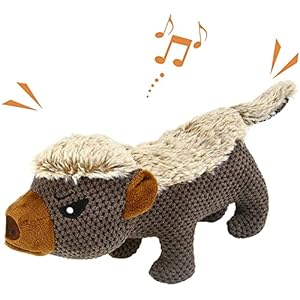 IOKHEIRA Dog Toy, Squeaky Dog Toy for Large Dogs, Cuddly Toy Dog with Crinkle Paper, Filled Dog Chew Toy for Puppies, Small, Medium, Large Dogs