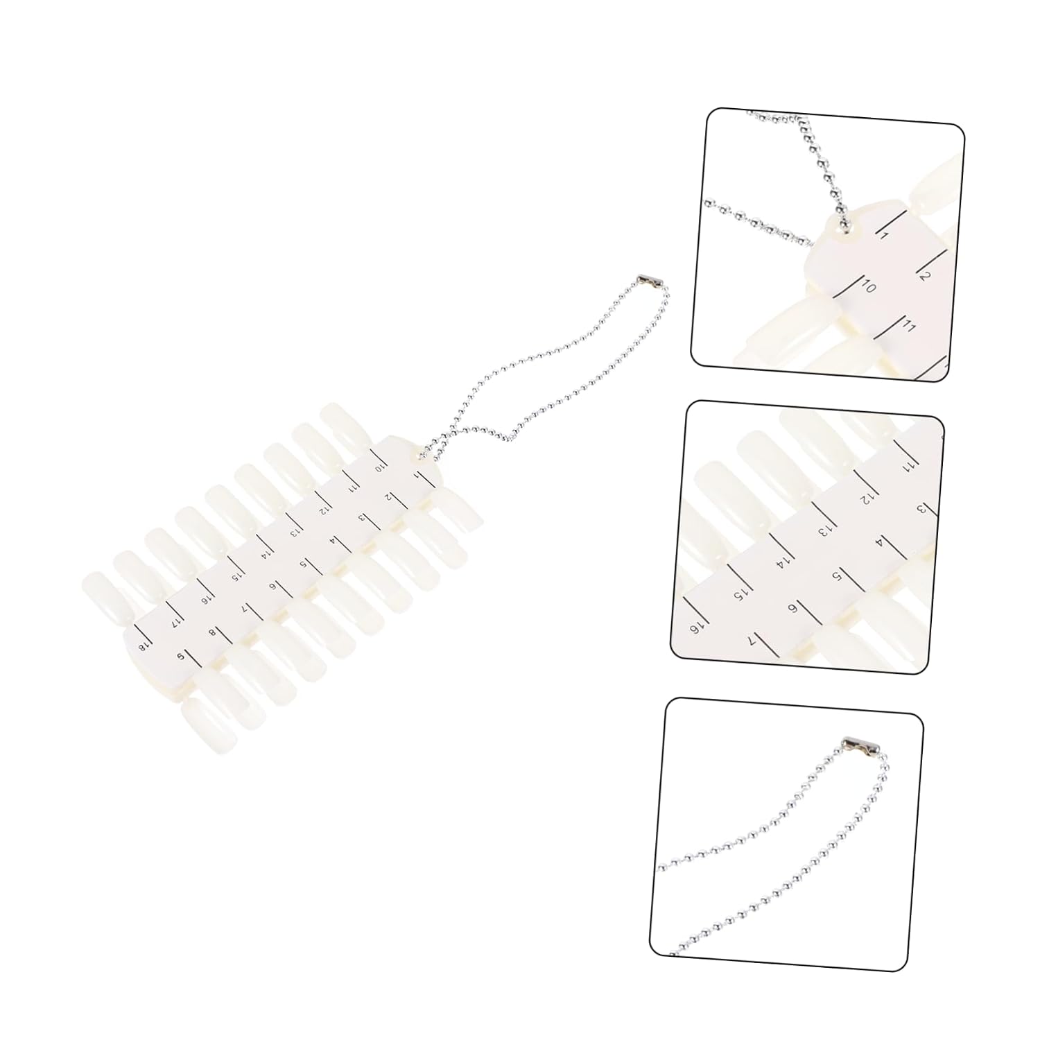 6sheets Portable False Nail Display Tips Double-sided Nail Chart for Salon Practice Lightweight Space-saving Design for Students Professionals