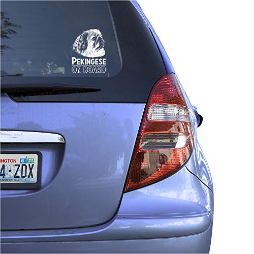 Pekingese Clear Vinyl Decal Sticker for Window, Pekinese Dog Sign Art Print Design