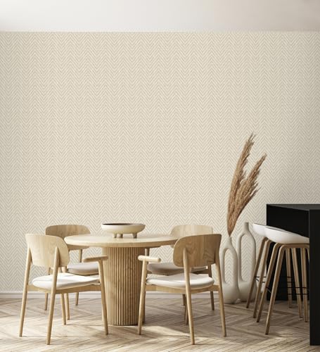 Papier peint vinyle beige GAULAN pour masquer les défauts d'un mur - 2