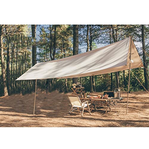 Tente de canopée extérieure RJJ pergola camping plage coton soleil - 7