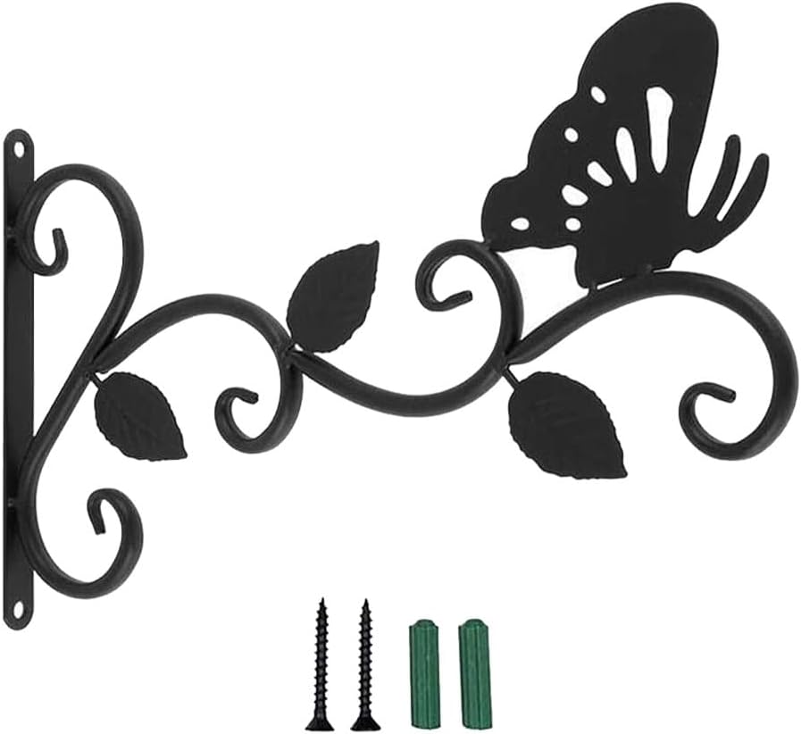 Vaguelly 1set Delicate Iron Hanging Plant Bracket for Use Stylish Wall Holder for Lanterns Bird Feeders and Wind Chimes Decorative Support for