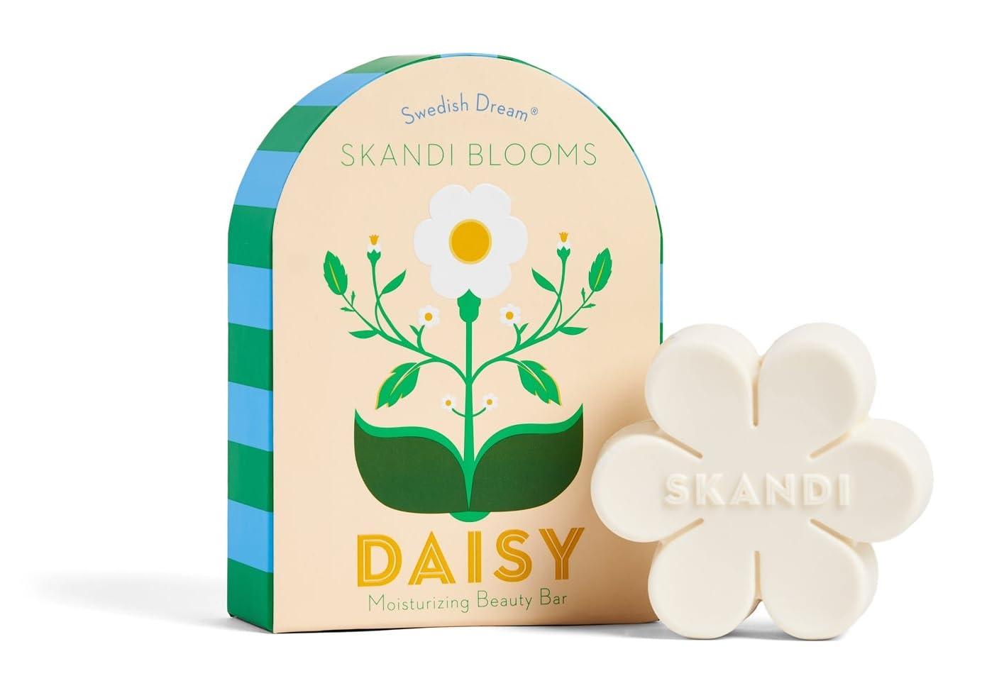 Kalastyle Swedish Dream SKANDI BLOOMS DAISY Bar Soap | Moisturizing Beauty Bar | Made with Sunflower Lechithin | Vegan and Cruelty-Free | 4.28 ounces,