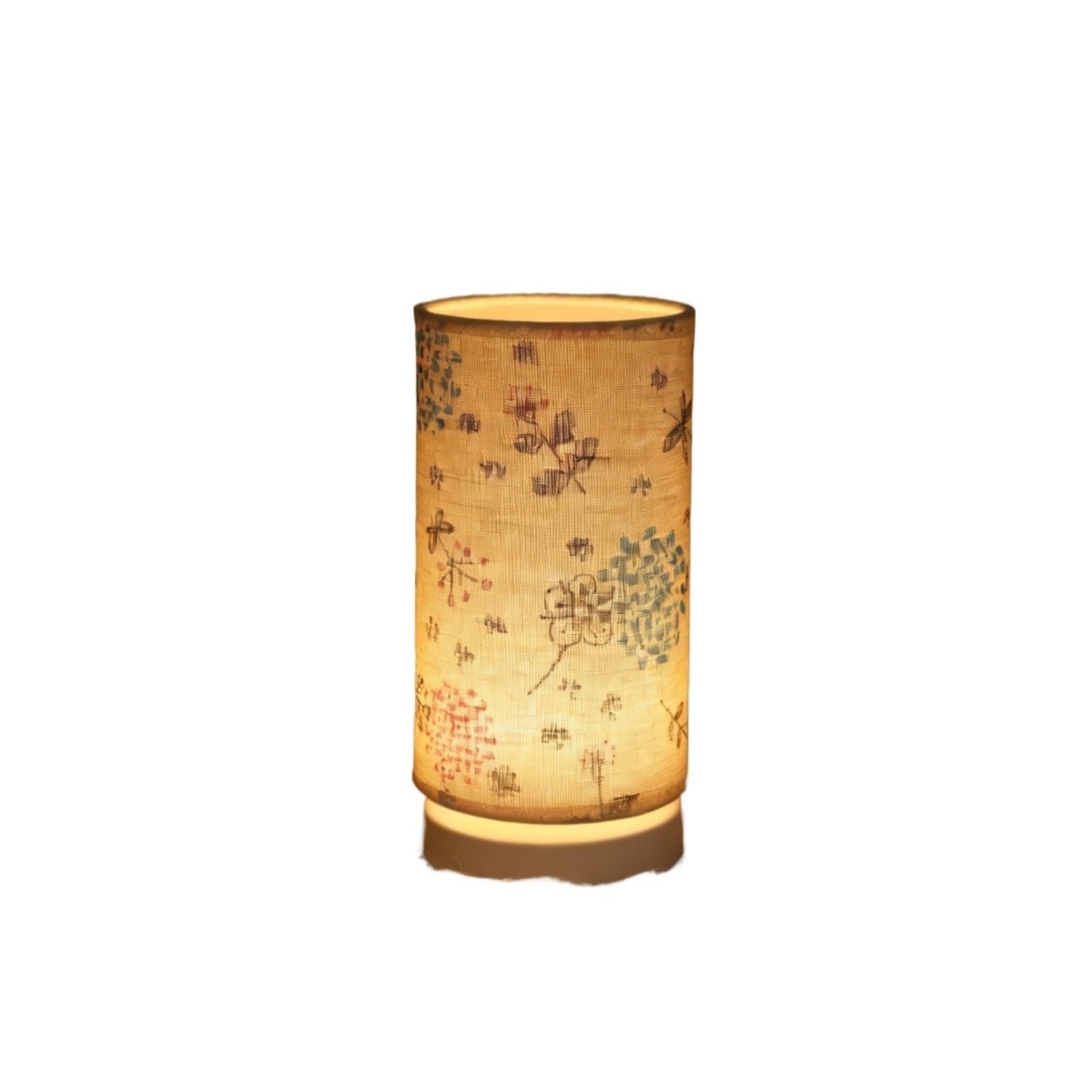 CKAFZMYJQBT Nordic Retro-Style Table Lamp with Fabric Lampshade - USB Powered, Perfect for Bedroom, Study, and Home Decor
