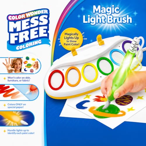 Image of VikriDA Color Wonder Magic Light Brush for Kids | Mess Free Painting Station & Drawing Activity Toy for Toddlers | Creative Learning Toy for Boys & Girls Age 3, 4, 5 Years | Multicolor (Big)