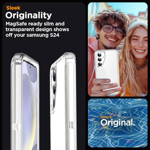 AICase for Samsung Galaxy S24 Case Clear 3 in 1 Heavy Duty Drop Protection Full Body Rugged Shockproof/Dust Proof 3-Layer Military Protective Tough Durable Cover for Galaxy S24 6.2"_1 - image 6