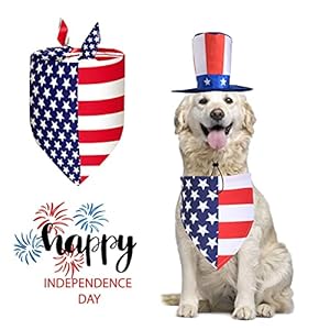4th of July Dog Bandana Uncle Sam Dog Hat American Flag Dog Bandana Triangle Bib Scarf with Stars and Stripes Pattern Independence Day Pet Outfit for Dogs Cats Puppy Kitten 2pcs  Cucciolini Doodles 4th of july dog bandana uncle sam dog hat american flag dog bandana triangle bib scarf with stars and stripes pattern independence day pet outfit for dogs cats puppy kitten 2pcs   cucciolini doodles