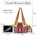Imagen de PORRASSO Bolsos de Mujer Moda Bolso de Hombro Bolso Hobo Bolso Bandolera de Cuero PU Suave Señora Bolso de Mensajero para Compras Escuela Oficina Multicolor