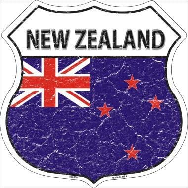 SMART BLONDE New Zealand Flag Highway Shield Metal Sign HS-350