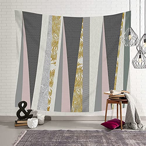 Tapiz de pared geométrico moderno y grande de 150x130 cm para decoración nórdica