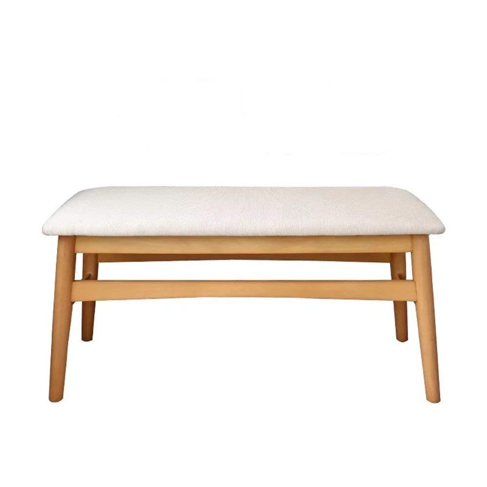 WYZXR Folding Table Adjustable Stool Solid Wood Bed End Sofa Bench Bedroom Bedside Stool Modern Minimalist Creative Bed Stool 2 Colors Optional 900 350mm Can be rotated (Color : B)
