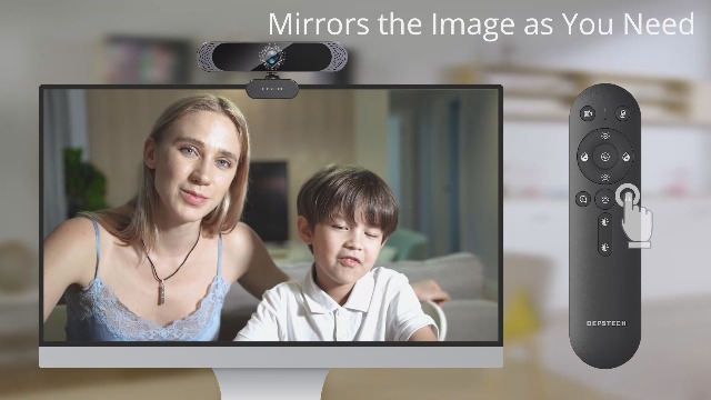 Ceabulila 4K Webcam For PC With Remote Control, 1/2.55" Ultra HD Sensor, Auto Focus, 10x Digital Zoom And Low Light Performance, Streaming Webcam For PC/ Call