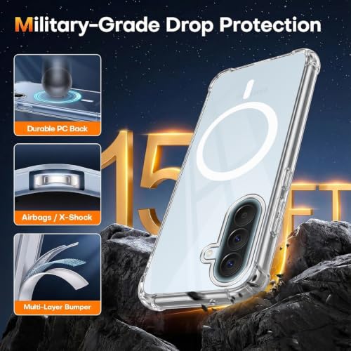 Image of Jkobi Shockproof Crystal-Clear Back Cover for Samsung Galaxy A57 5G (Magsafe Wireless Support | Drop & Camera Protection | Hard Polycarbonate)