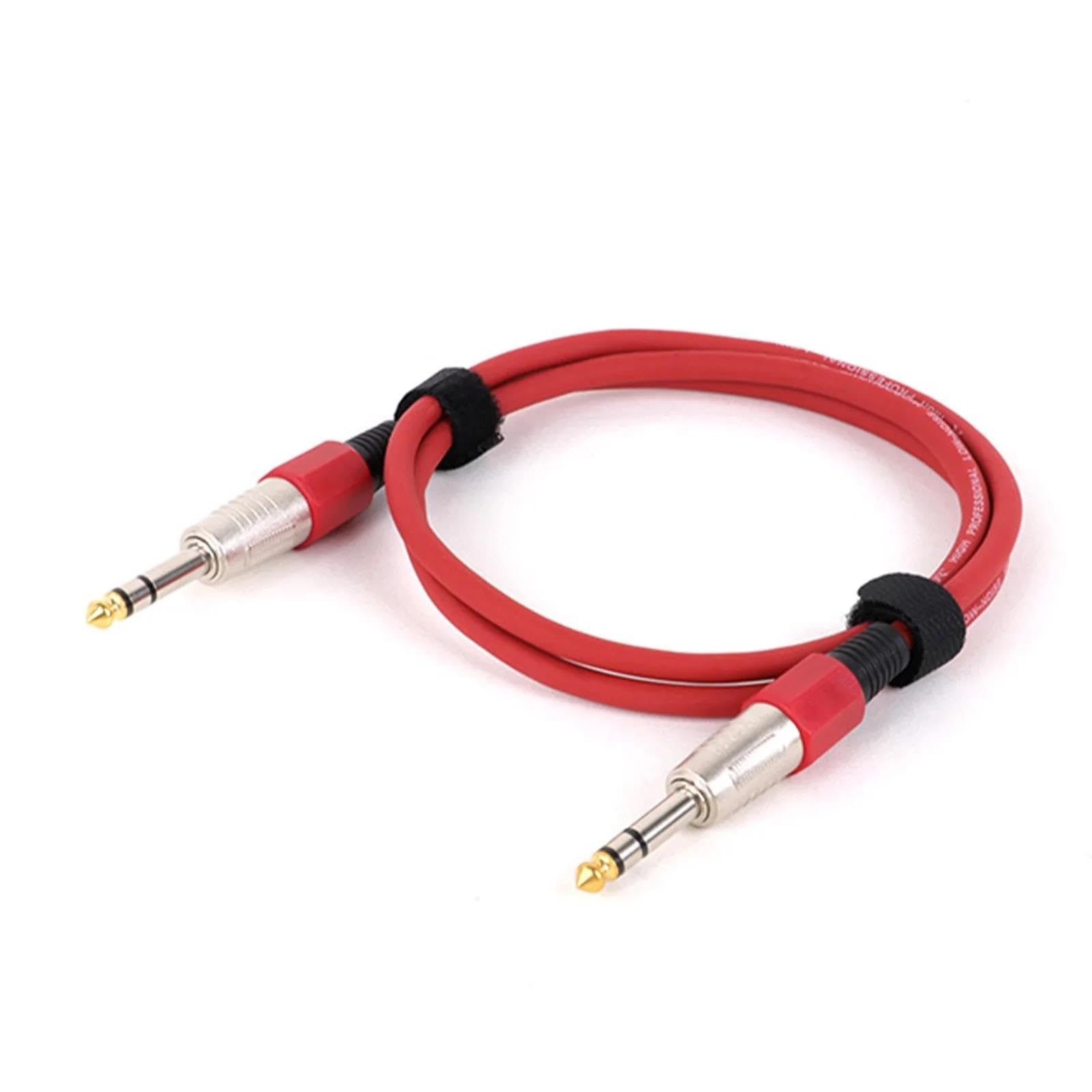 kabel audio instrumentu muzycznego 1PC 1/4 Cala Prosty Kabel Instrumentalny Mono Profesjonalny Kabel Gitarowy Do Gitary Basowej Wzmacniacza Klawiatury(Red,10m)