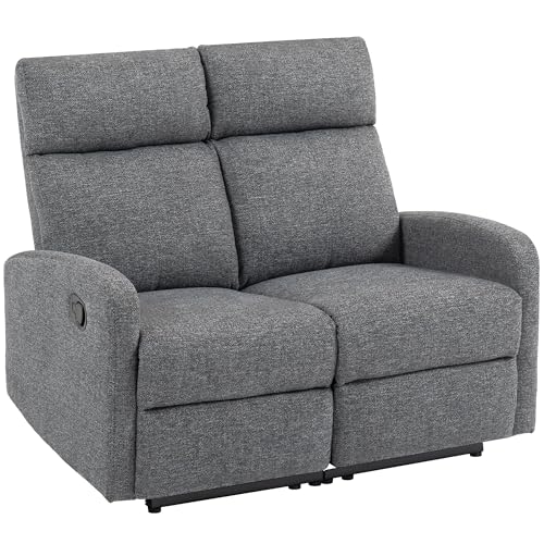 HOMCOM 2-Sitzer Relaxsessel Fernsehsessel Liegesessel mit Liegefunktion Sessel mit individuell Verstellbarer Rückenlehne, TV Sessel mit Chenille-Optik für Schlafzimmer Wohnzimmer, Grau HOMCOM 2-Sitzer Relaxsessel Fernsehsessel Liegesessel mit Liegefunktion Sessel mit individuell Verstellbarer Rückenlehne, TV Sessel mit Chenille-Optik für Schlafzimmer Wohnzimmer, Grau