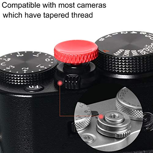 Soft Shutter Release Button(3 Pack Red), High-end Pure Copper Camera Shutter Button