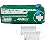 PETEX 43931013 Verbandtasche Slim kompakt Inhalt nach DIN 13164:2022, grün