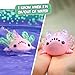 Fingerlings Interactive Baby Axolotl with Inflatable Pool, Alix, Swims and Lights Up in Water, Rainbow Lights Tell Your Mood (Ages 5+)