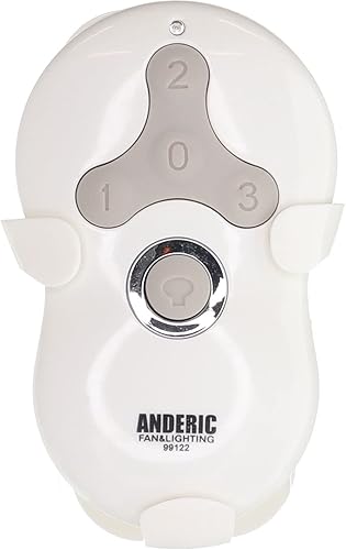 Anderic Control remoto para ventilador de techo (solo a distancia) para Hunter 99122 y 99123  Solo funciona para reemplazar los controles remotos