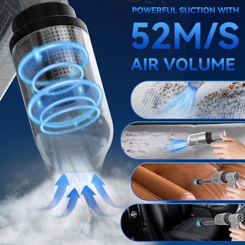 2-in-1 Portable Cordless Car Vacuum Cleaner & Air Blower 8000PA 130000RPM Adjustable